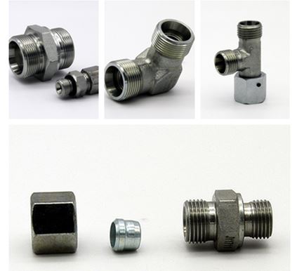 Shape of compression fittings straight elbwo tee